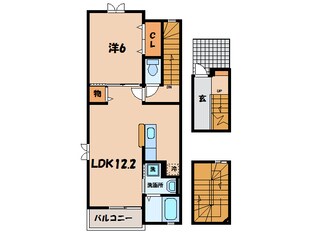 三河高浜駅 徒歩12分 3階の物件間取画像